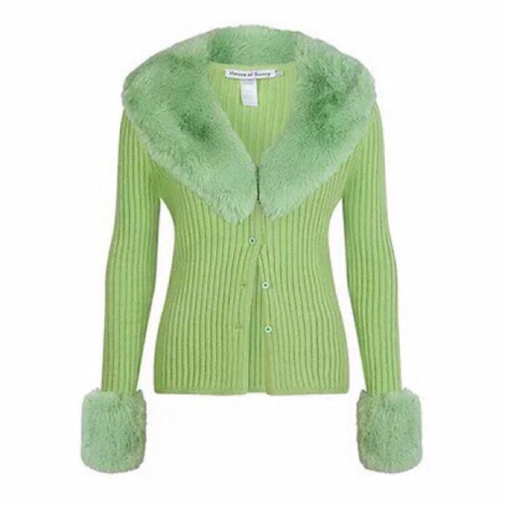 House of sunny green peggy cardigan